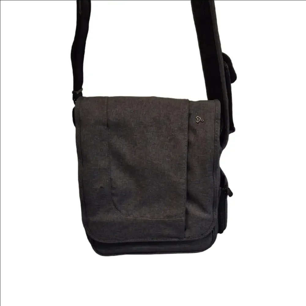 Travelon Anti-Theft Urban Gray Crossbody Messenger Bag with Adjustable Strap